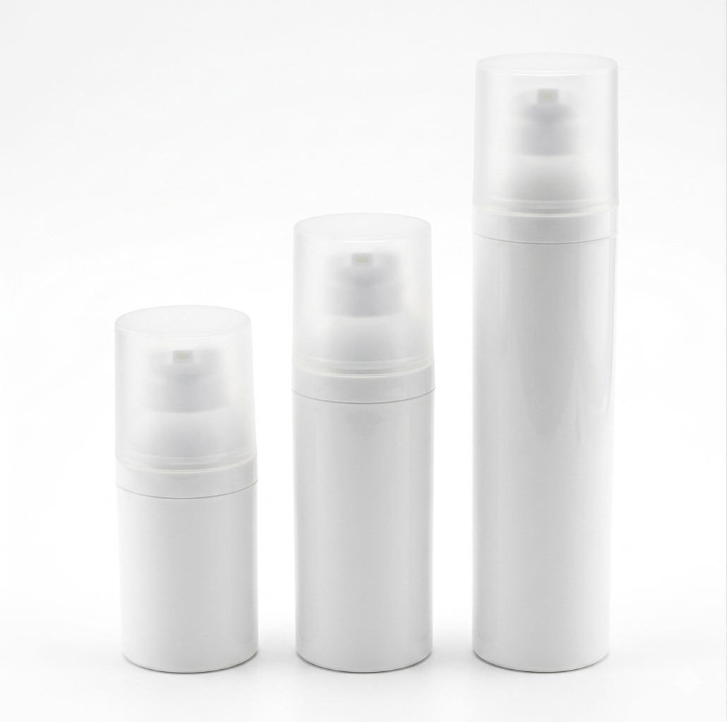 בקבוק ארלס airless פלסטיק לבן