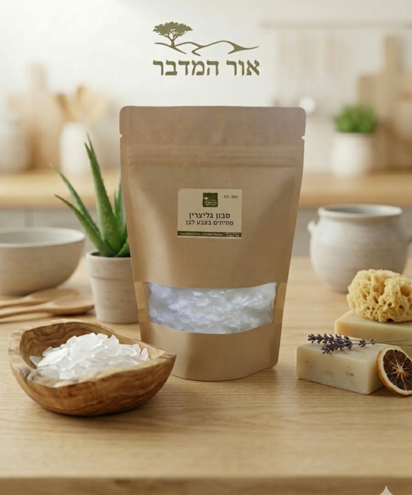 פתיתי סבון גליצרין בצבע לבן