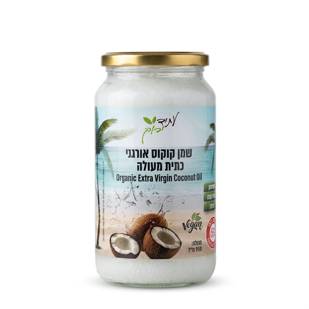 שמן קוקוס אורגני כתית מעולה coconut oil